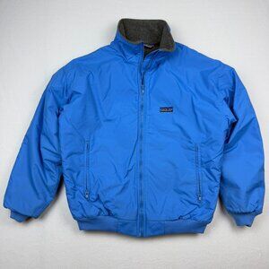 Patagonia Vintage Synchilla Full Zip Bomber Jacket Size 12‎ Womens Blue USA MADE